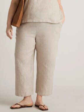 Quince Women's 100% European Linen Pant in Flax